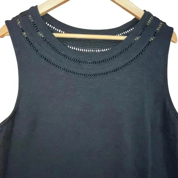 Talbots Women’s Black Cotton Minimalist Straight‎ Dress Large - Picture 3 of 4